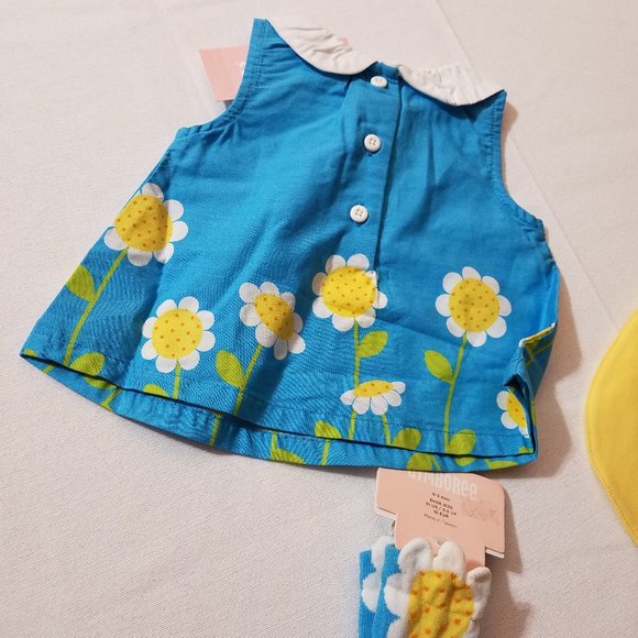 Gymboree Daisy Giraffe 0-3 Month Shirt, socks & Bib NWT - Picture 6 of 6